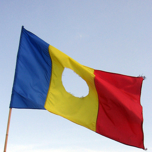  Romanian Flag with Hole